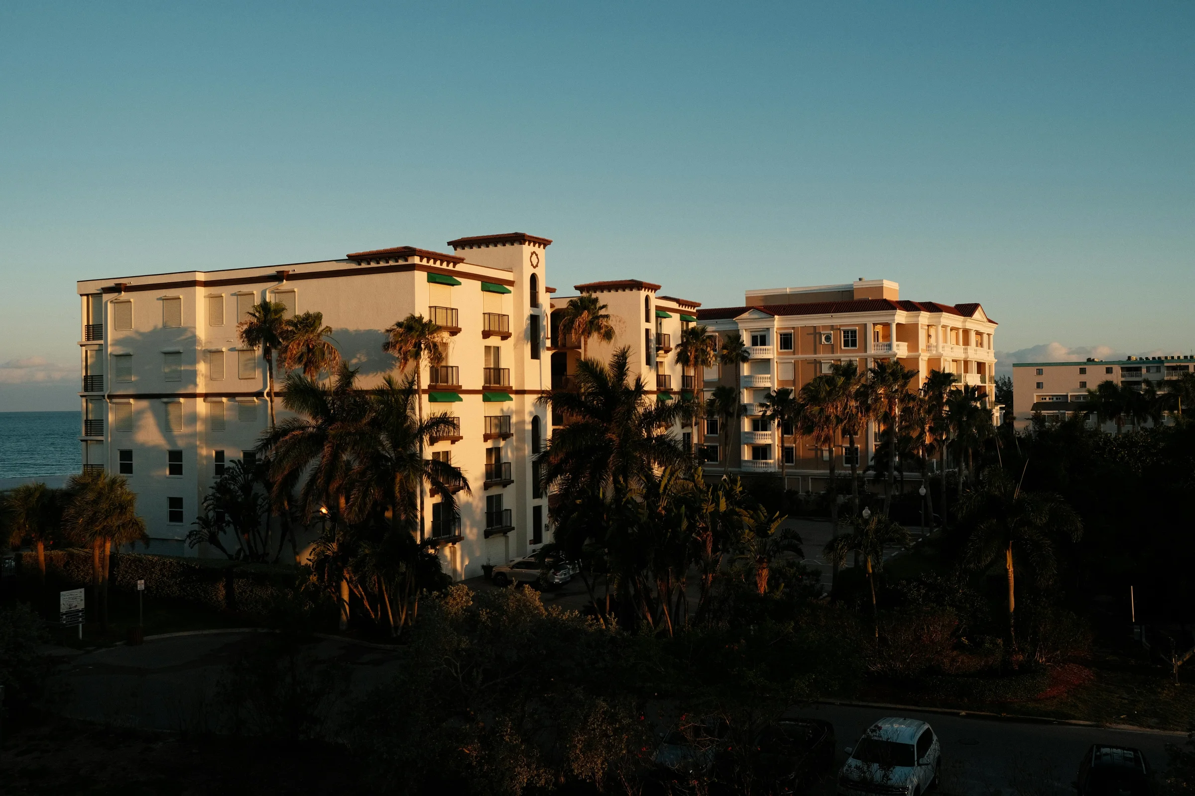 Waterfront skyline of St. Petersburg, Florida at sunset