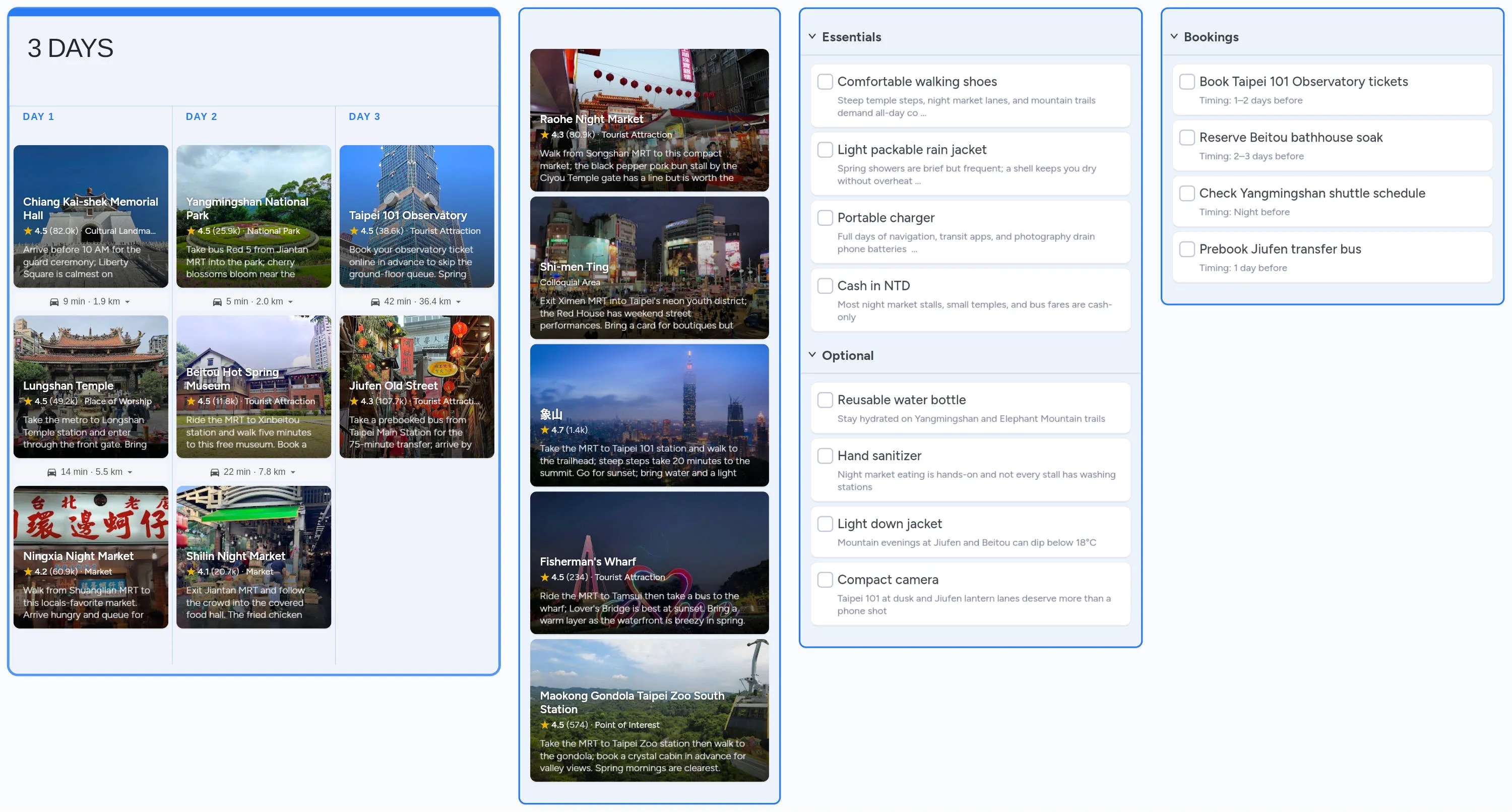 Taipei template board preview
