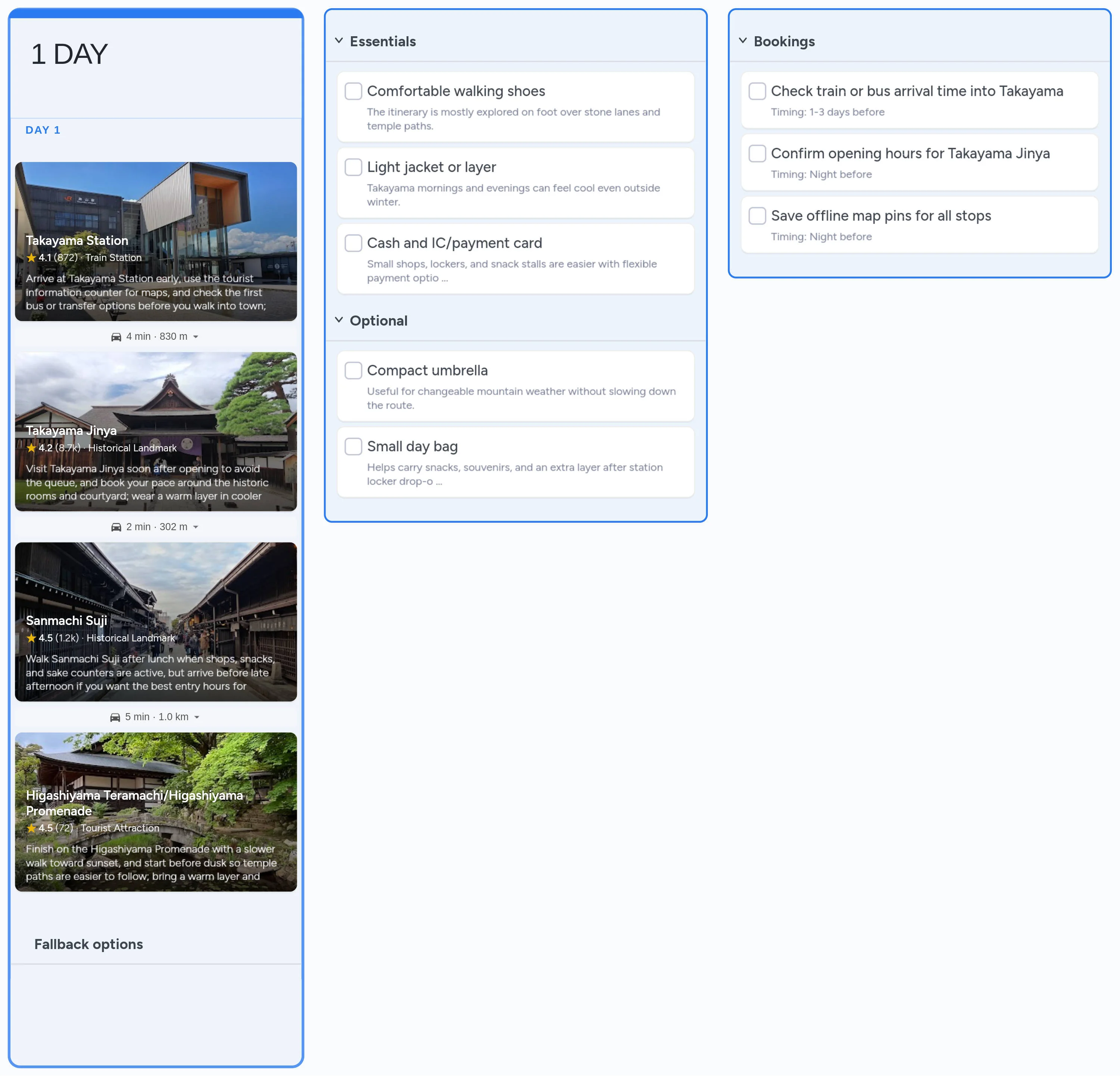 Takayama template board preview