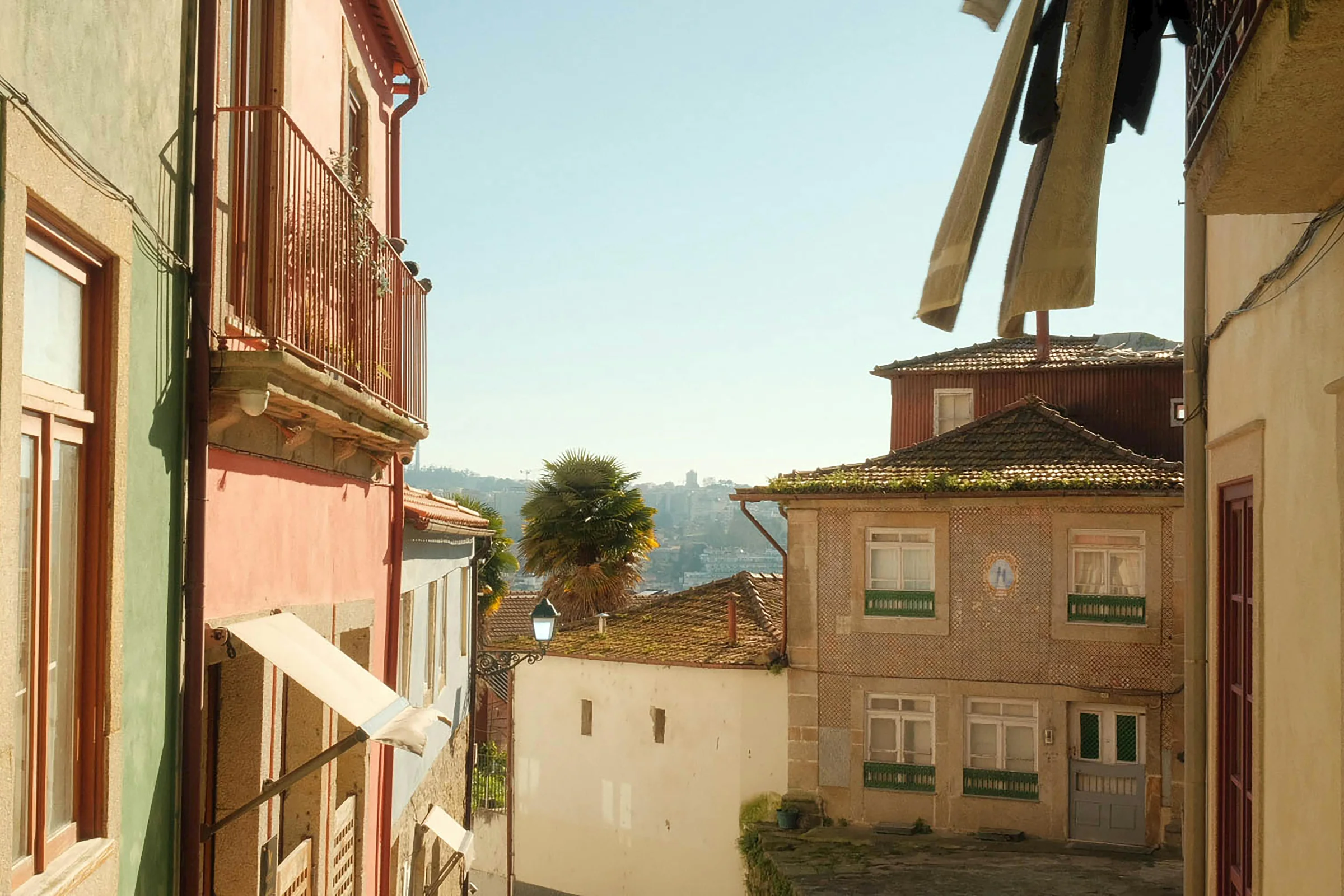 Traditional wooden buildings along a street in Takayama's old town, Japan