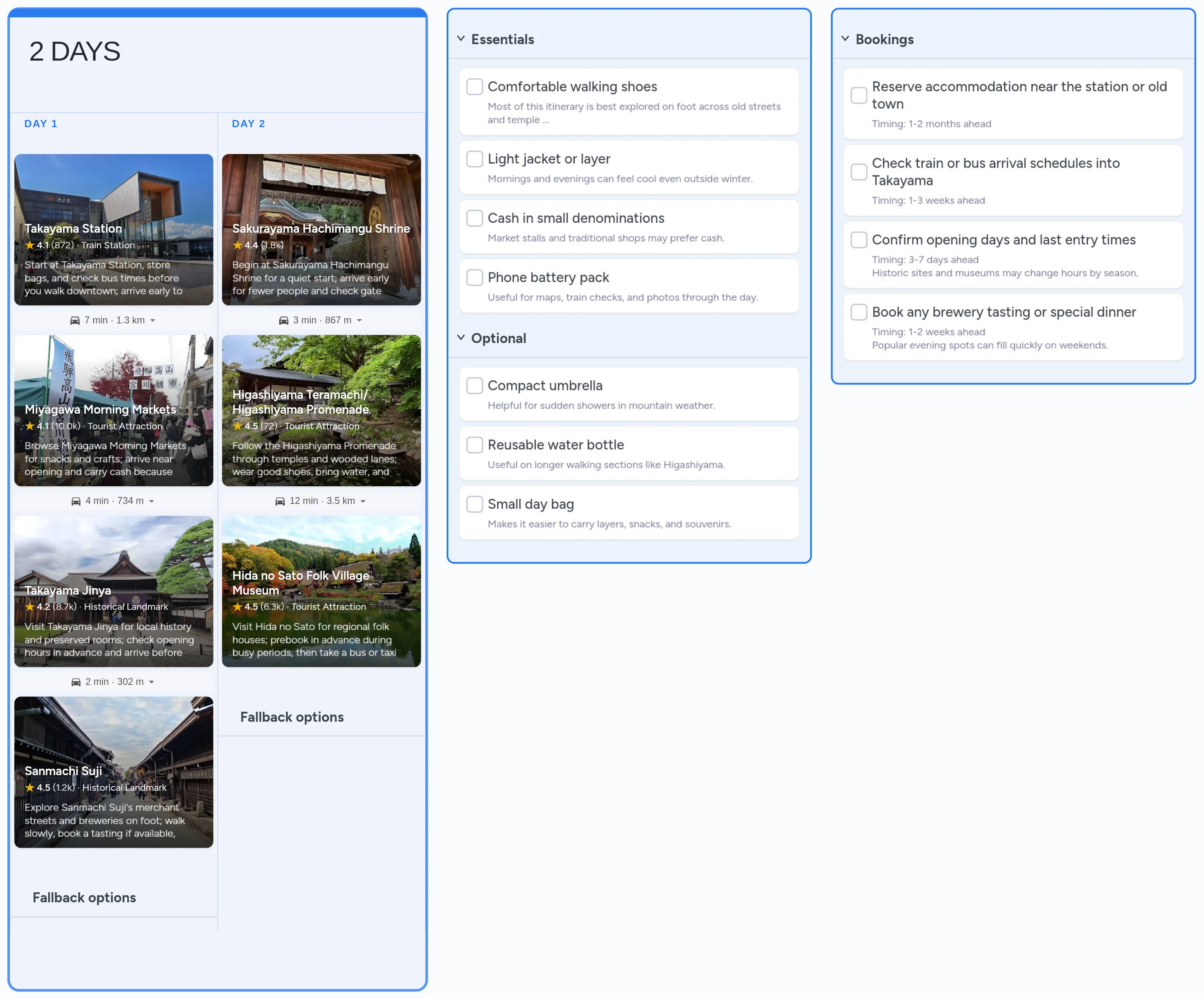 Takayama template board preview