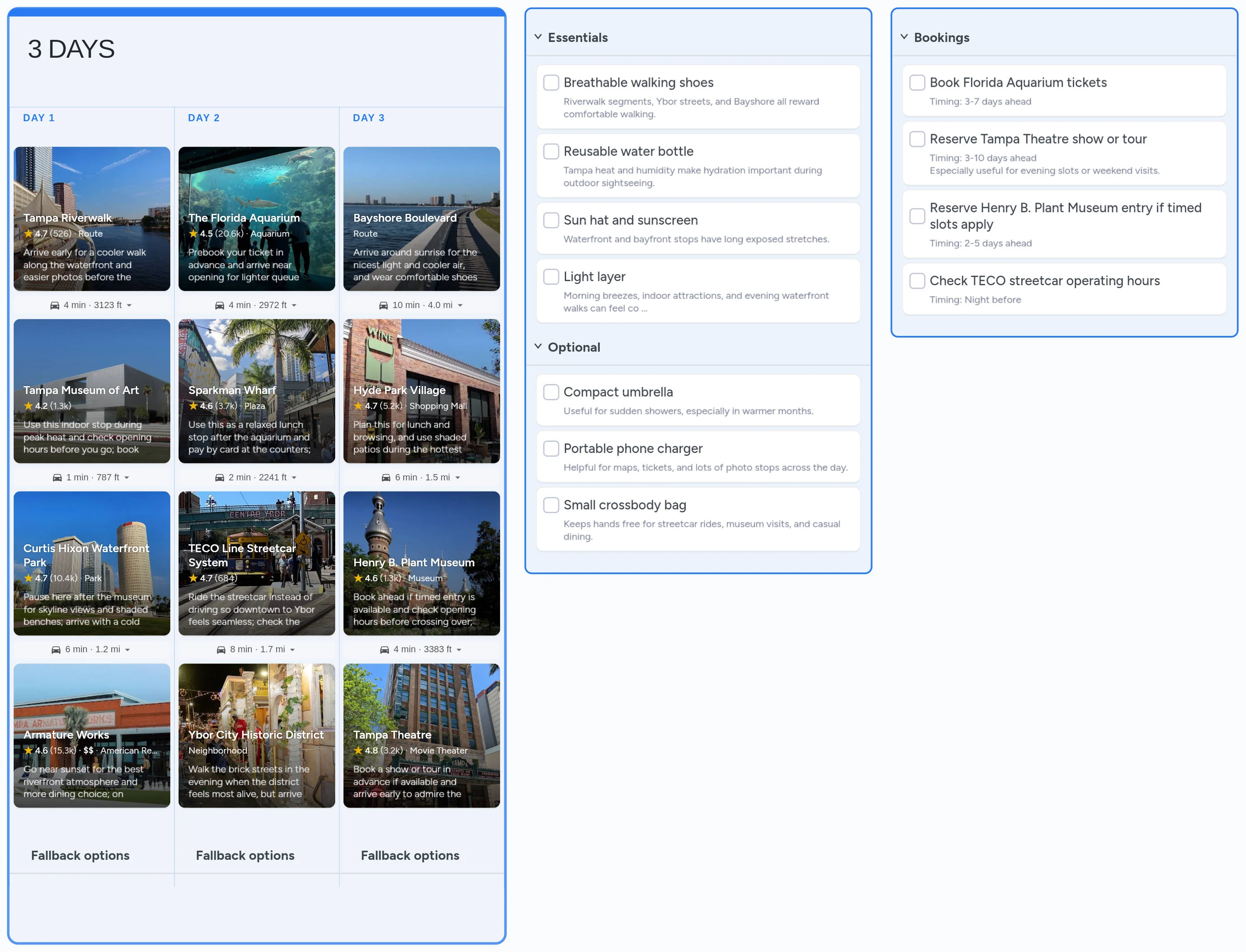 Tampa template board preview