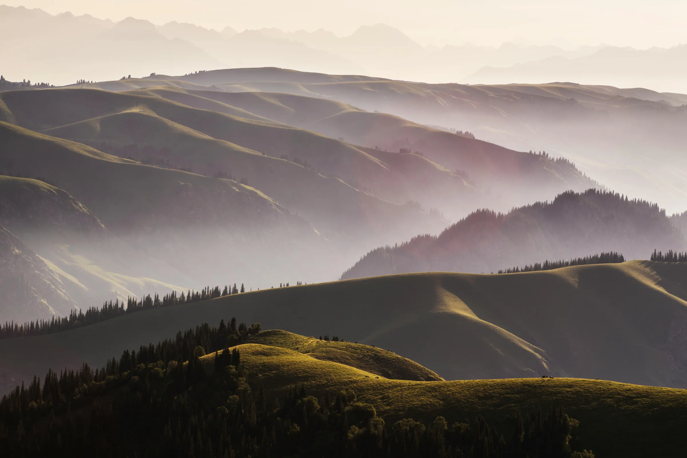 Dusk cityscape of Urumqi skyline in Xinjiang, China