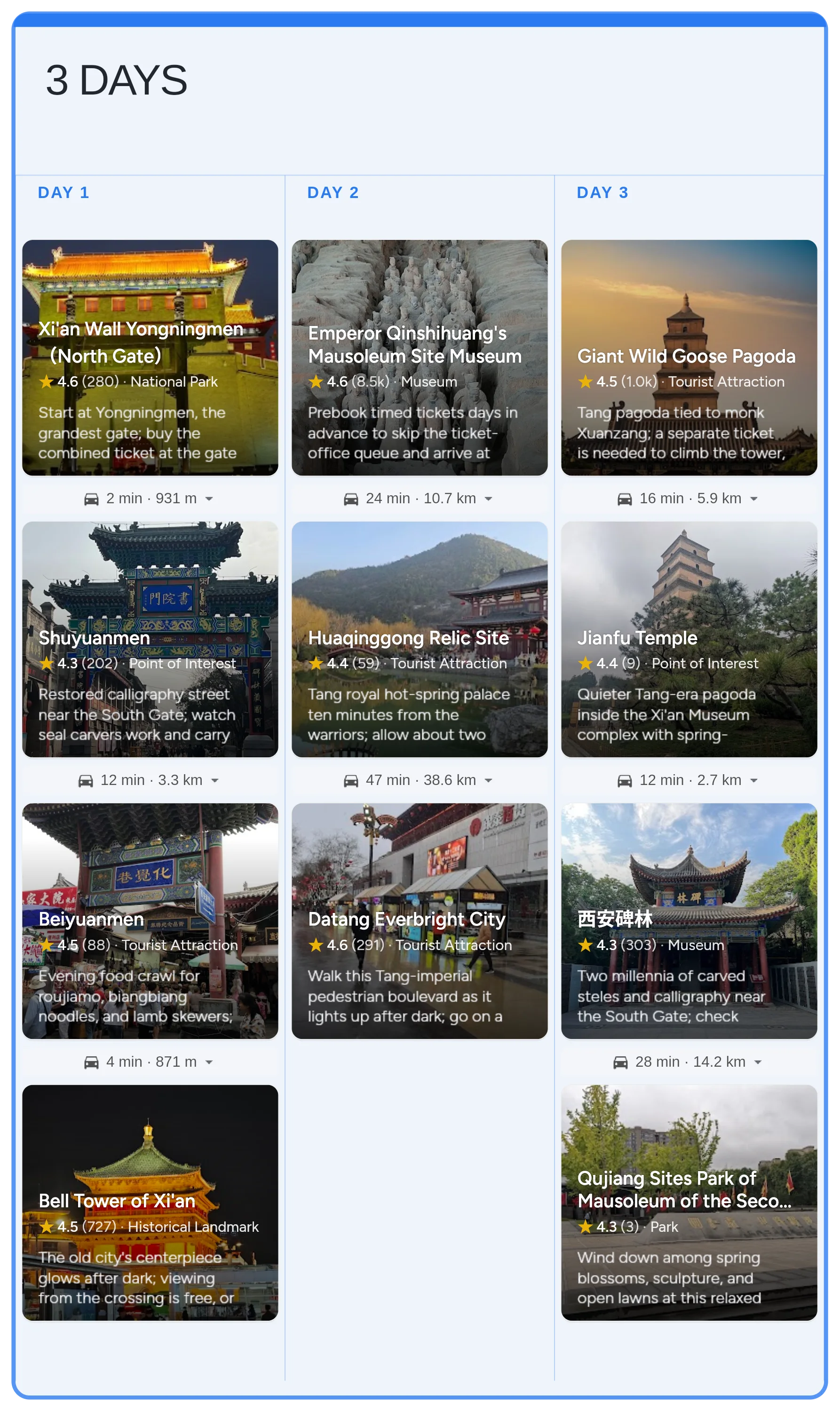 Xi'an calendar template preview