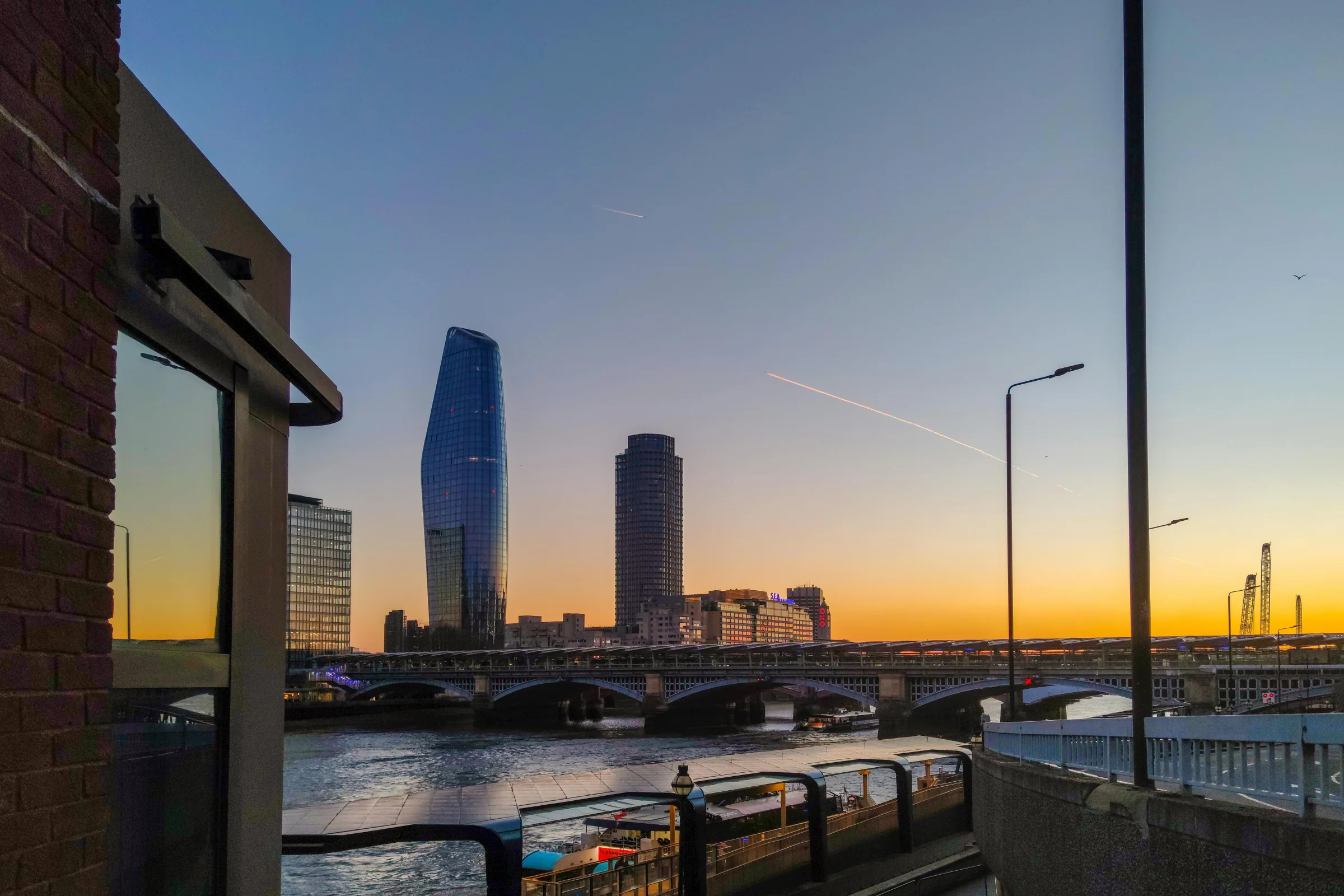 Dusk skyline view of Zhengzhou, China with modern high-rises and city lights